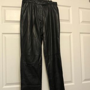 Real Supple Black Leather Pants By JLC/New York